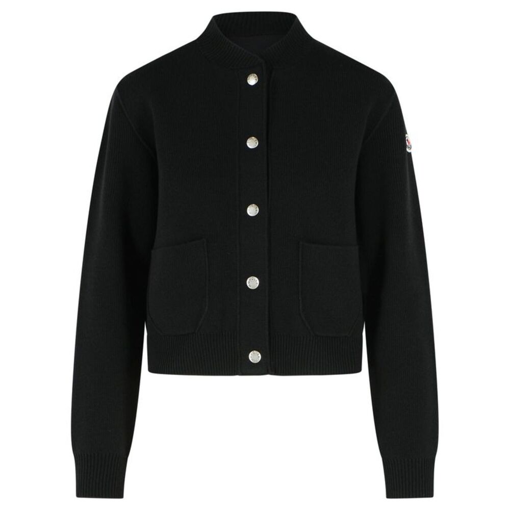 Moncler Black Wool Blend Cardigan Women